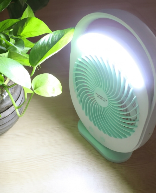 Rechargeable Fan with LED Light