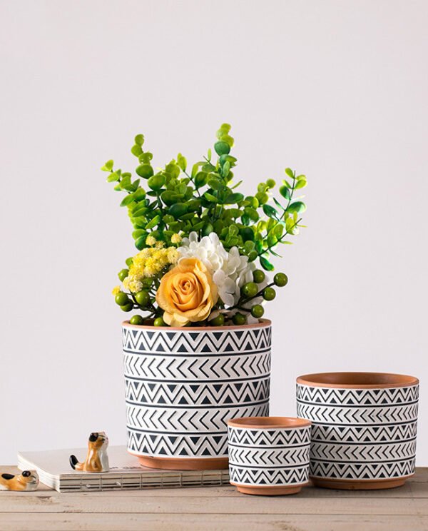 Ceramic Flower Pots Nordic Style Geometric Flower Pots