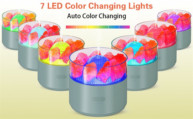 Cool-Mist Impeller Air Humidifier Crystal Salt Aroma Diffuser Incense Machine Fogger Essential Oil Lamp Difusor Ambient Light - Image 8