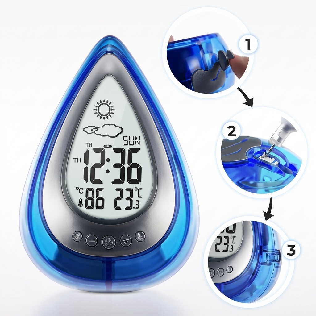 Drop Shaped Digital Alarm Clock - Image 2