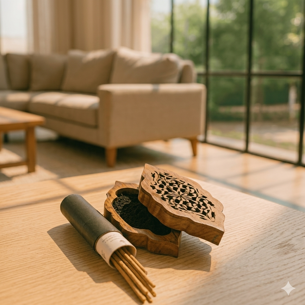 Mini Oud Stick with Wooden Air Freshener Box