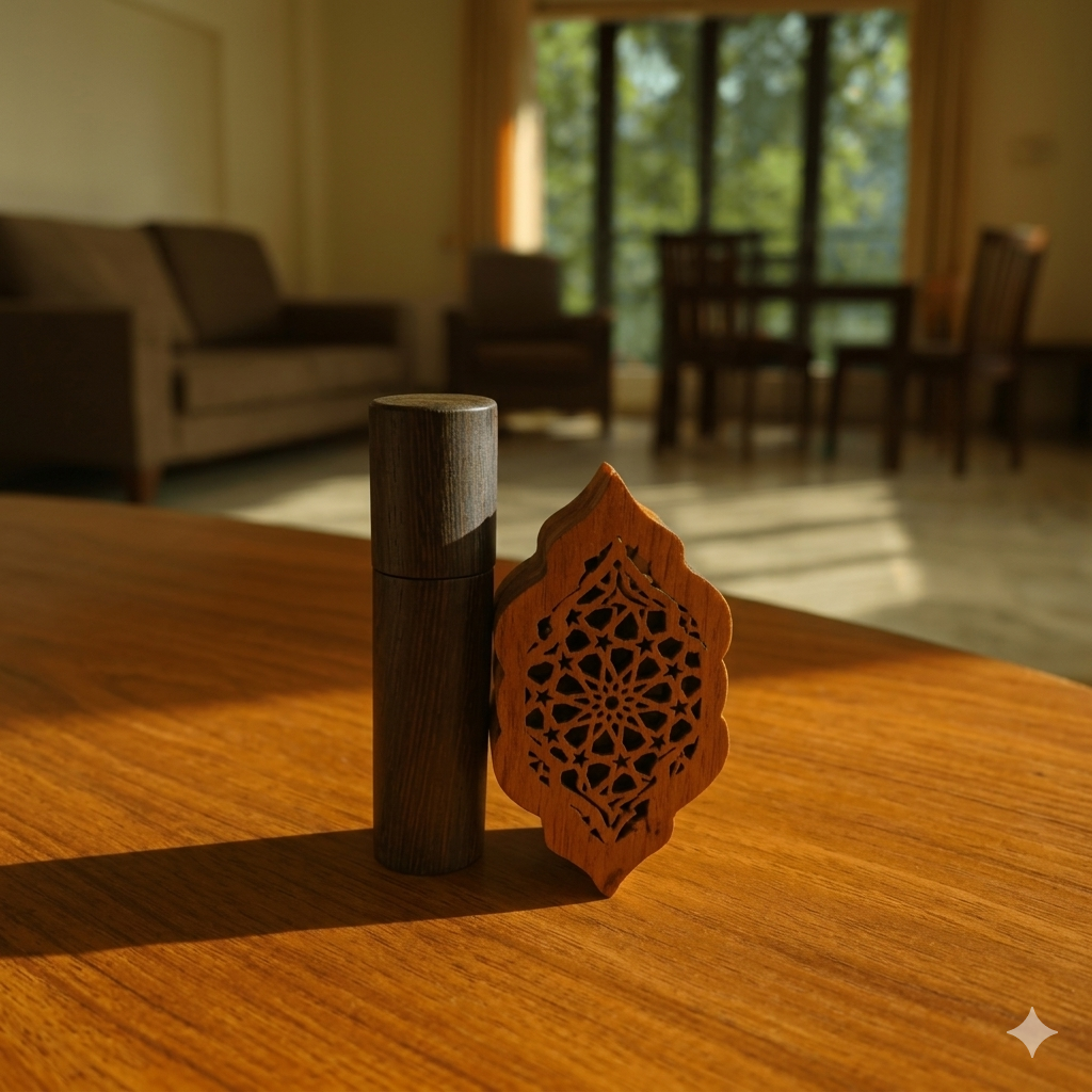 Mini Oud Stick with Wooden Air Freshener Box - Image 3