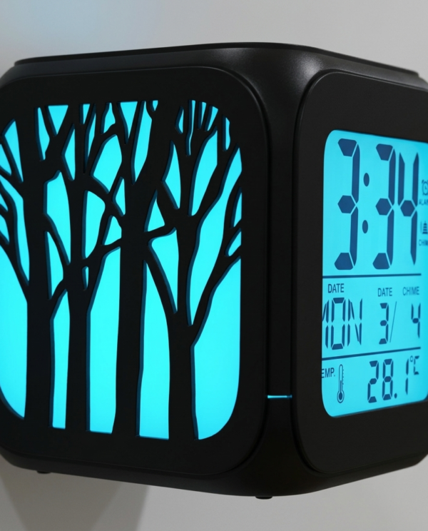 Magnetic Sticky Wall Clock 3D Stereo Alarm Clock