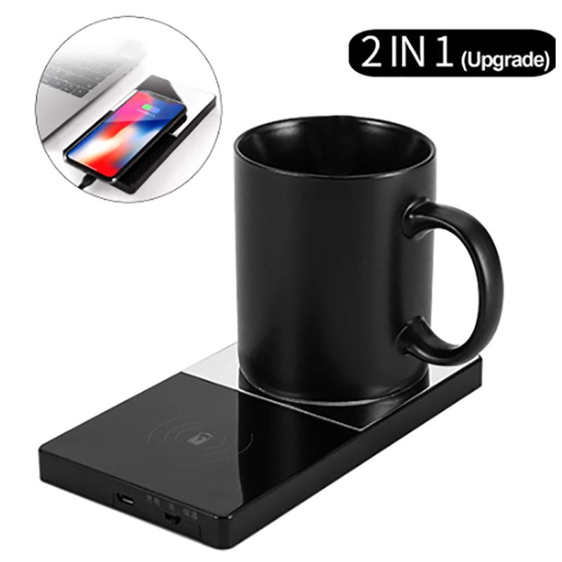 2 In 1 Heating Mug Cup Warmer Electric Wireless Charger - Image 5