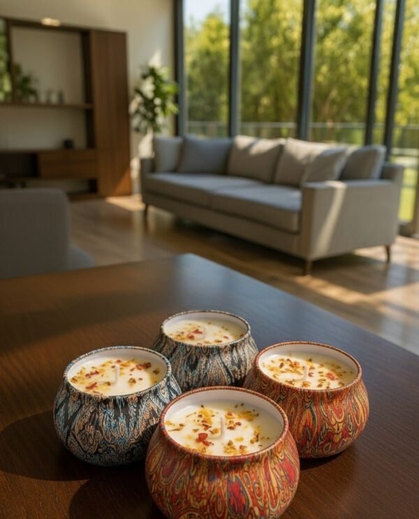 Decorative Floral Scented Tin Candles