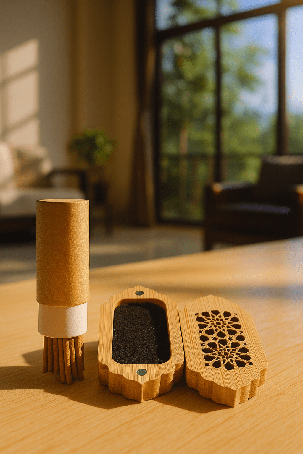 Mini Oud Stick with Wooden Air Freshener Box - Image 2