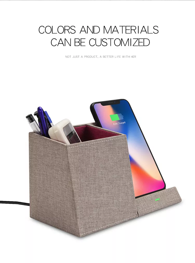 Leather Pen Holder Wireless Charger - Image 7