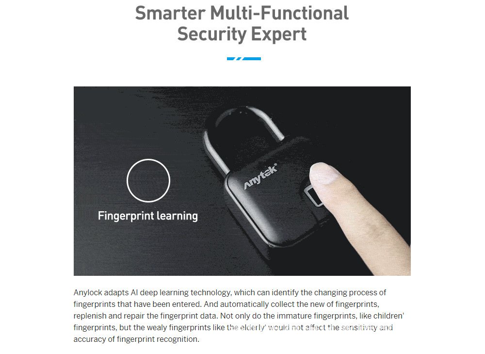 Smart Lock Waterproof L3 Fingerprint Padlock - Image 3
