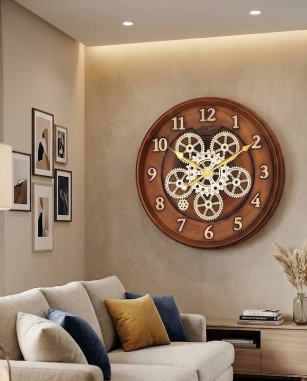 Vintage Gear Designer Clock