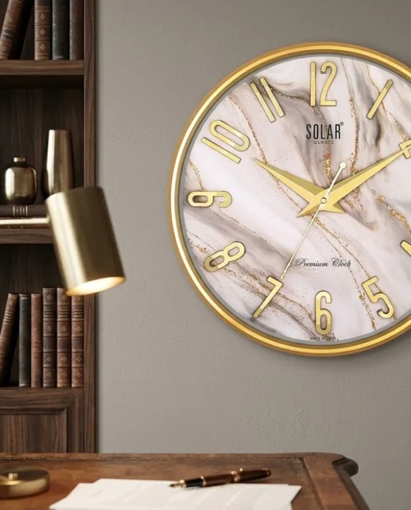 Marble Gold Premium Clock