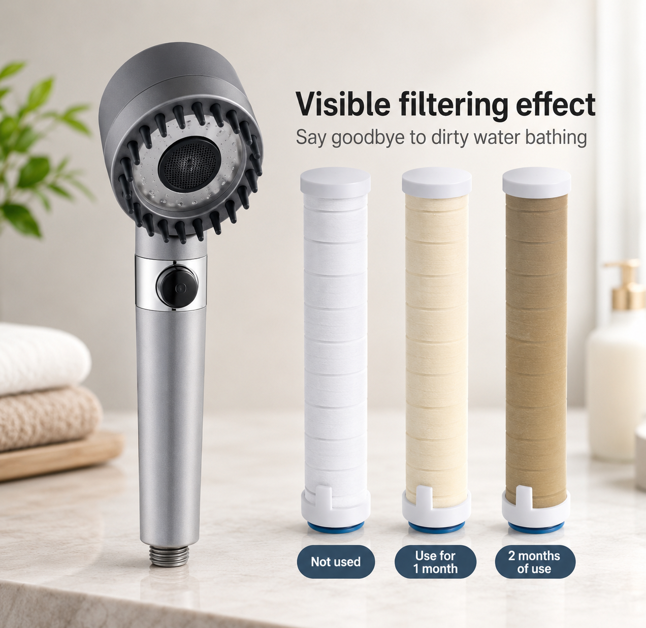 3 Modes Shower Head