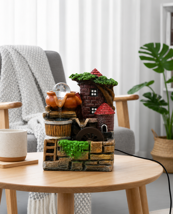 Mini Village Fountain Showpiece