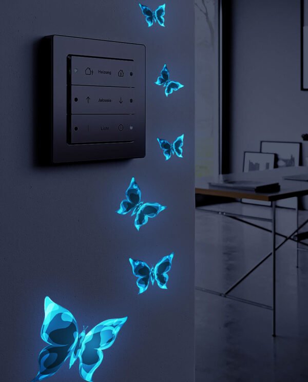 Blue Luminous Butterfly Stickers