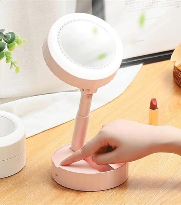 Mirror Folding Fan Light